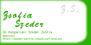 zsofia szeder business card