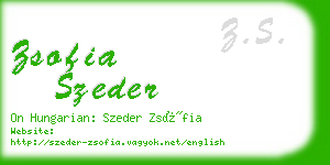 zsofia szeder business card